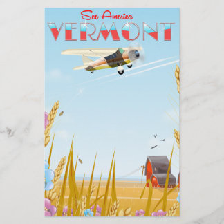 Papelería "ver Vermont Rural cartel de viaje"