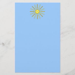 Papelería Verano feliz Sun. Amarillo y azul