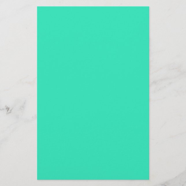Papelería Verde caribeño (color sólido) (Anverso)