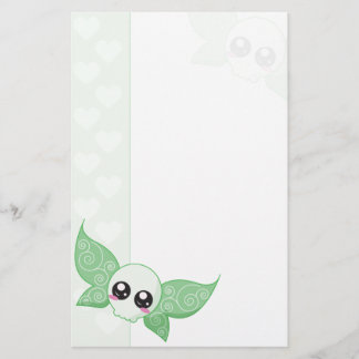 Papelería Verde de hadas del cráneo