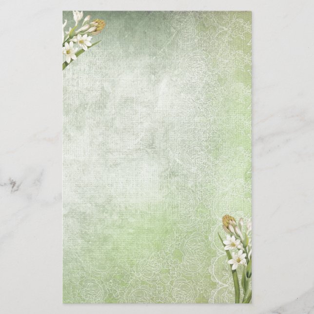 Papelería Verde de la antigüedad con los efectos de (Anverso)