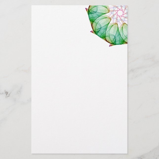 Papelería Verde del fractal (Anverso)