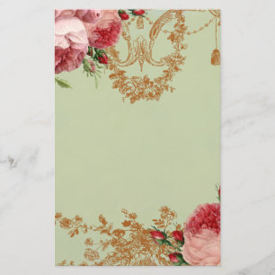 Papelería Verde salvia elegante de Blenheim Rose - personal