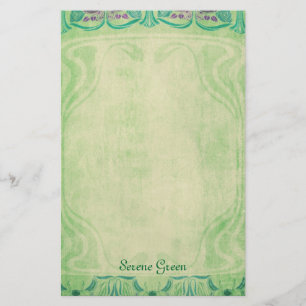 Papelería Verde sereno - efectos de escritorio de Nouveau