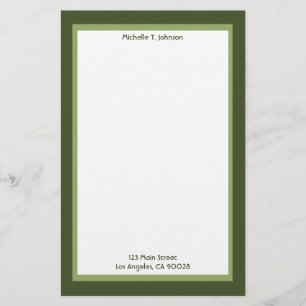 Papelería verde simple