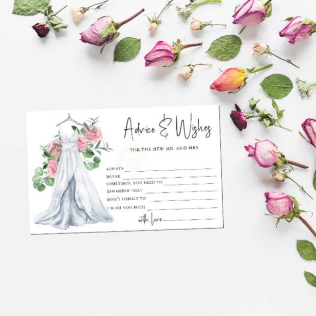 Papelería vestido boda - consejo y deseos ducha de novia (Subido por el creador)