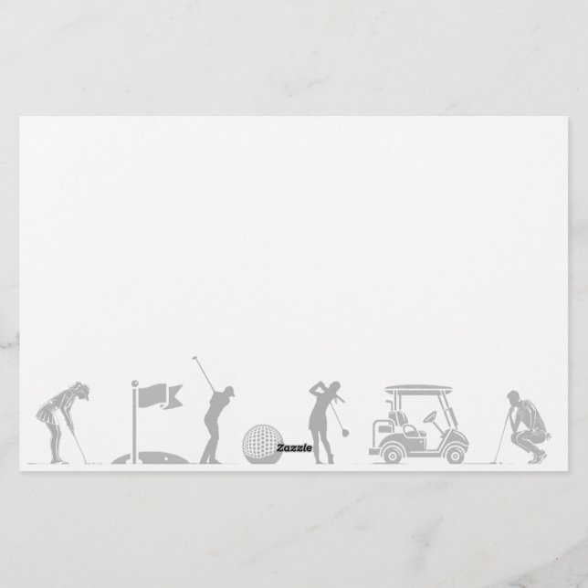 Papelería Viaje de golf: De Tee a Green (Reverso)