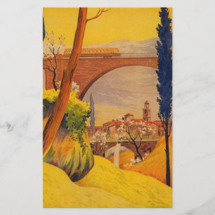 Papelería Viajes en ferrocarril vintage francés