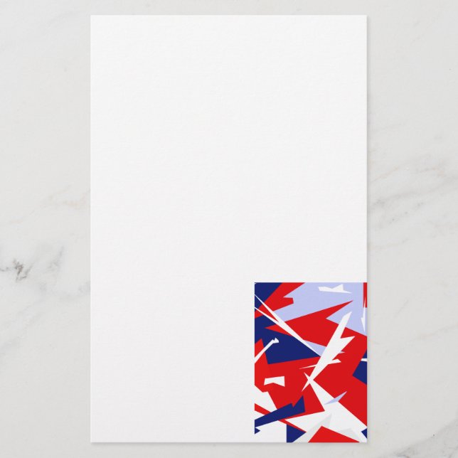 Papelería Vibes positivas de color rojo azul blanco (Anverso)