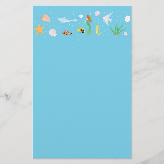 Papelería Vida marina (Anverso)