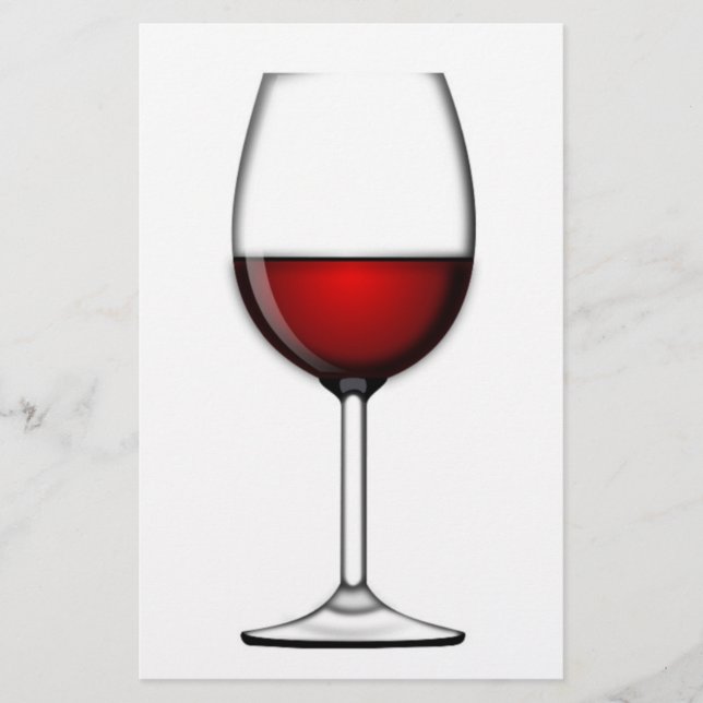 PAPELERÍA VIDRIO DE VINO ROJO (Anverso)