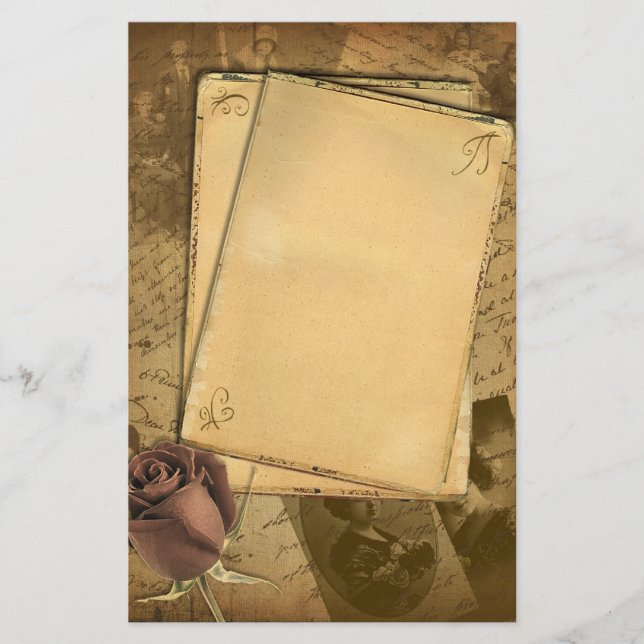 Papelería Vieja Stationery de Rosa (Anverso)