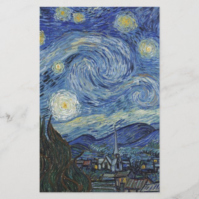 Papelería Vincent van Gogh| Noche estrellada, junio de 1889 (Anverso)