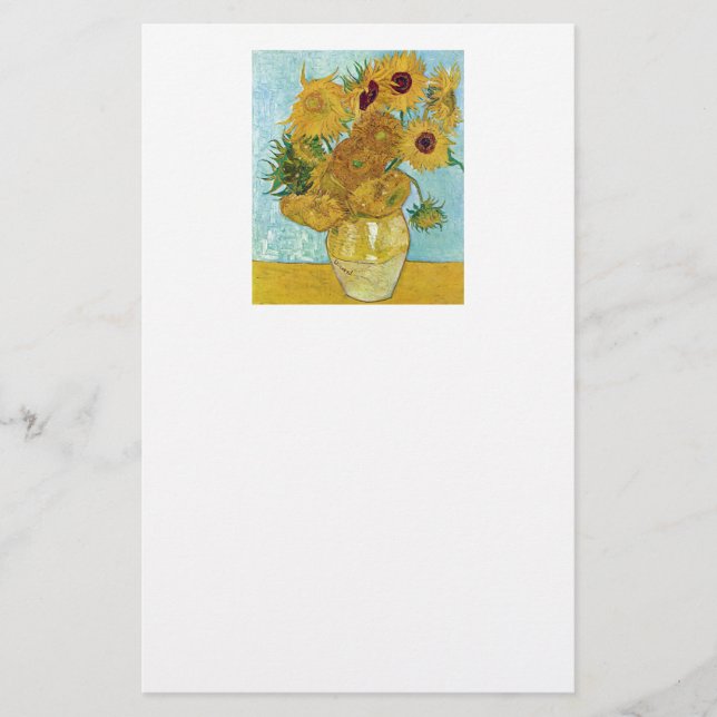 Papelería Vincent Willem van Gogh , “ Sunflowers ” (Anverso)