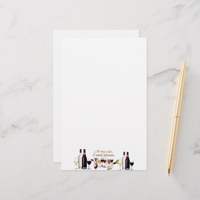 Papelería Vino de SlipperyJoe's Wine Glasses vino fermentado (Anverso/Reverso In Situ)