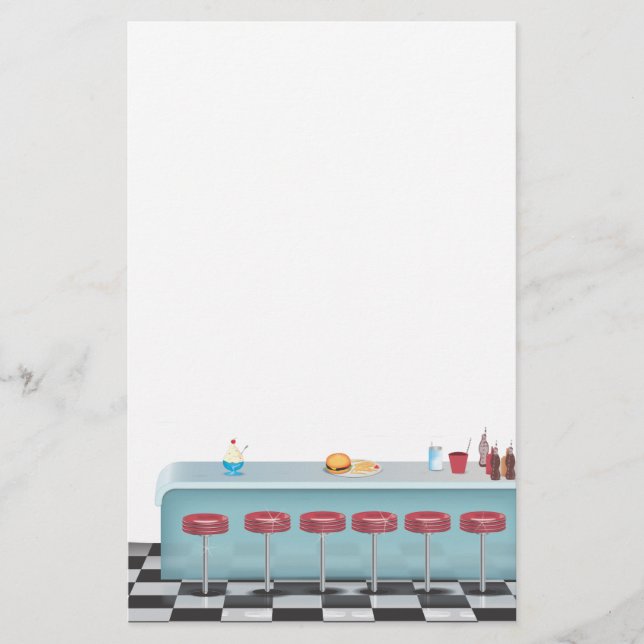 Papelería Vintage All American Diner (Anverso)