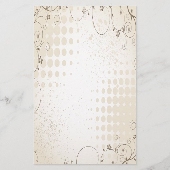 Papelería Vintage Beige Floral (Anverso)