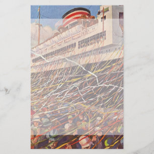 Papelería Vintage Cruise Ship Vacation; Bon Voyage Fiesta!