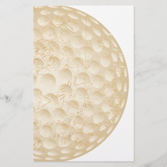 Papelería vintage de la pelota de golf (Anverso)