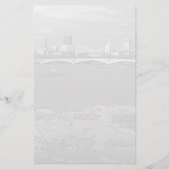 Papelería Vintage England Londres Thames Skyline (Anverso)