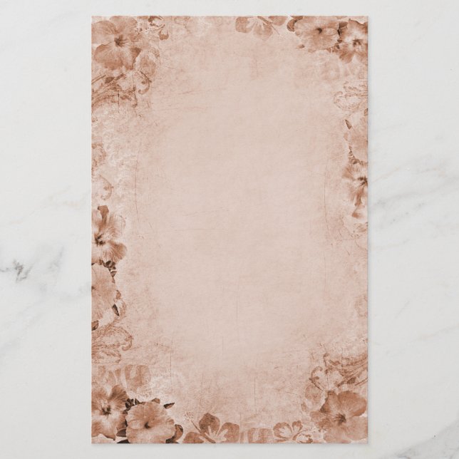 Papelería Vintage Hibiscus (Anverso)
