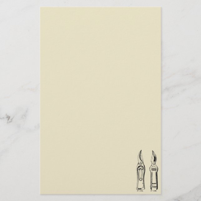 Papelería VINTAGE ILUSTRACION Gardening Tool Pruners S (Anverso)