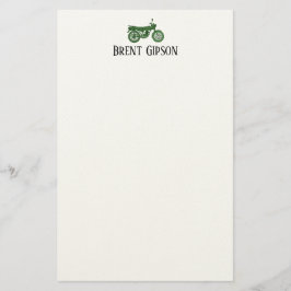 Papelería Vintage Motorcycle Sketch  Stationary 