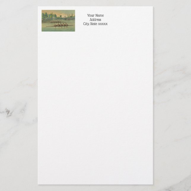 Papelería Vintage Rowers Race Race (Anverso)