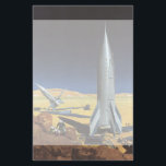 Papelería Vintage Science Fiction Desert Planet con cohetes<br><div class="desc">ilustracion vintage futurista espacio exterior y planetas ciencia ficción imagen del cohete. Un cohete de ciencia ficción de viajes y transporte en un planeta o luna extranjeros con astronautas explorando el terreno en este mundo extranjero inexplorado. Un clásico libro de historietas retro de ciencia ficción de los años 50, diseño...</div>