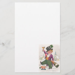Papelería Vintage St Patricks Day Shamrock Champagne