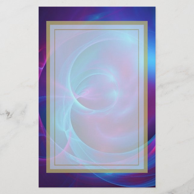 Papelería Violeta azul y fractura cósmica rosa (Anverso)