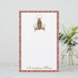 Papelería Virgen Católica María Guadalupe Rosas Stationery