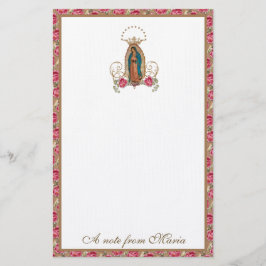 Papelería Virgen Católica María Guadalupe Rosas Stationery