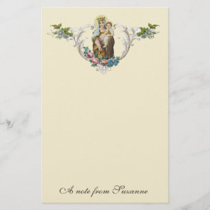 Papelería Virgen Católica María Jesús Monte Carmelo