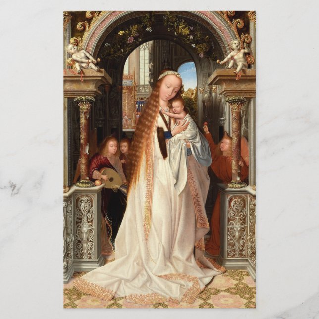 PAPELERÍA VIRGEN CON NIÑOS, NAVIDADES DE ÁNGELES MUSICALES (Anverso)