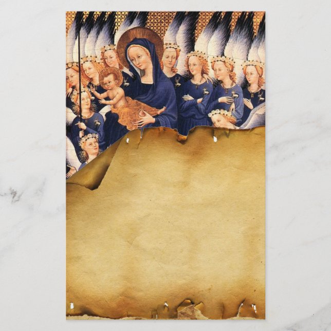 PAPELERÍA VIRGEN CON PARQUE ANTIGUO INFANTIL Y ANGELÉS (Anverso)
