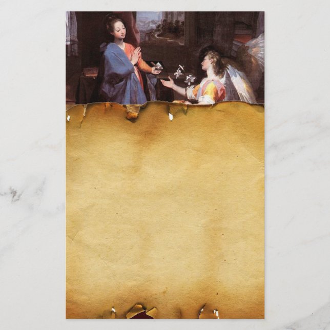 Papelería VIRGEN Y ANNUNCIACIÓN ANGEL, Pabellón (Anverso)