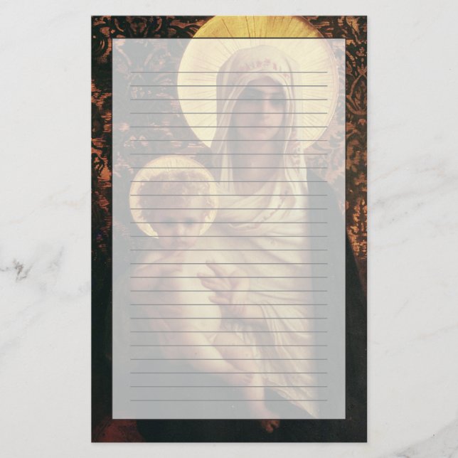 Papelería Virgen y niño, 1872 (Anverso)