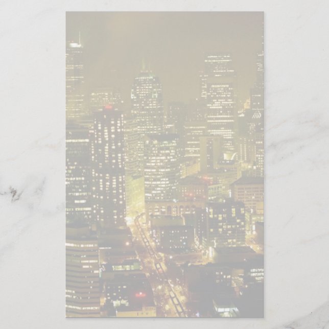 Papelería Vista de la ciudad de Seattle (Anverso)