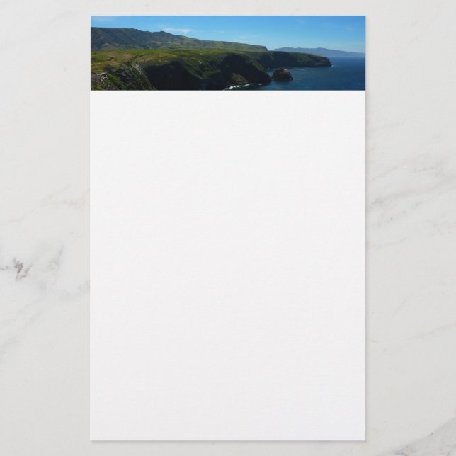 Papelería Vista desde la isla de Santa Cruz en las Islas del (Anverso)