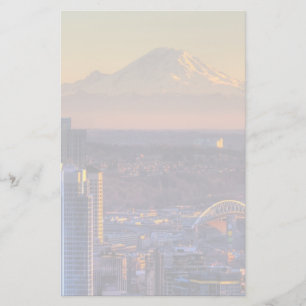 Papelería Vista panorámica del centro de Seattle, fútbol