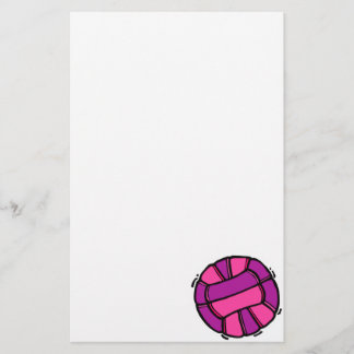 Papelería Voleibol rosado y púrpura