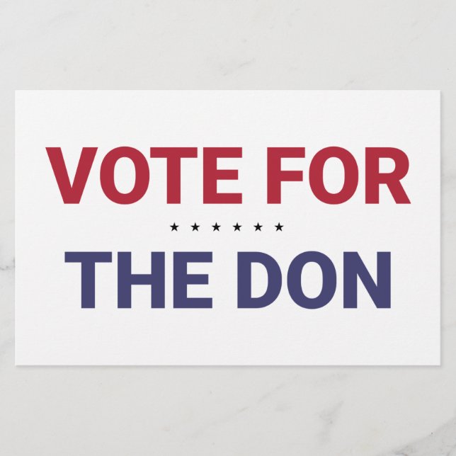 Papelería Votar por el Don (Elecciones en Estados Unidos 202 (Anverso)