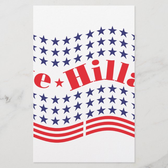 Papelería votar por hillary (Anverso)