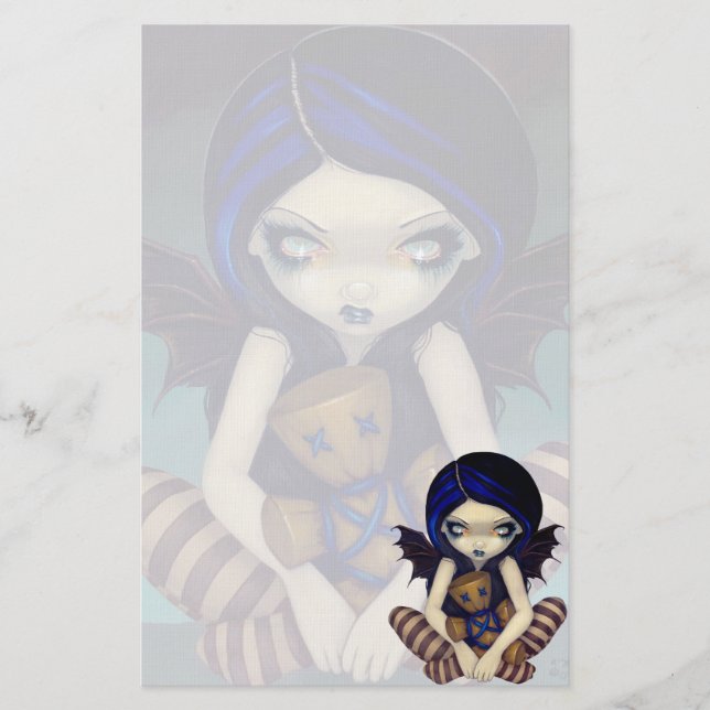 Papelería "Vudú en" efectos de escritorio azules (Anverso)