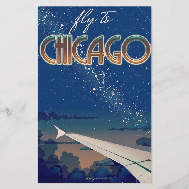 Papelería Vuela a Chicago (Anverso)
