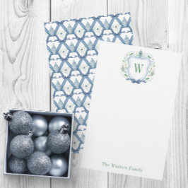 Papelería Watercolor Chinoiserie Ginger Jar Monograma Escudo