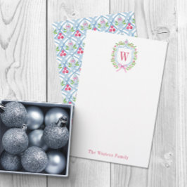 Papelería Watercolor Chinoiserie Ginger Jar Monograma Escudo