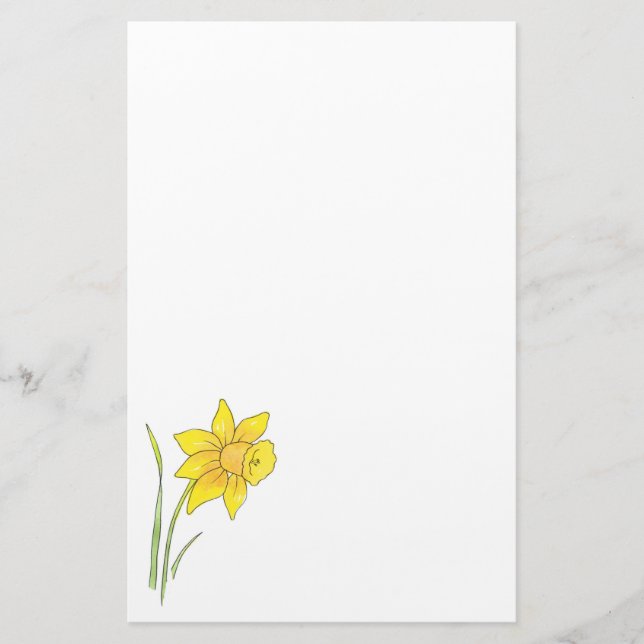 Papelería Watercolor Daffodil (Anverso)