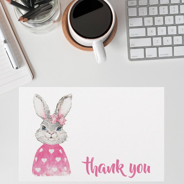 Papelería Watercolor Rabbit Preppy Gracias (Subido por el creador)